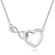 thumbnail image 1 of Collar con símbolo de amor ilimitado de plata 925 para mujer, diseño simple, cadena de clavícula con sentido, cadena de collar con sentido de lujo ligero de alta gama, 1 of 5