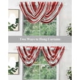 thumbnail image 4 of Red Abstract Sheer Waterfall Valance Curtains for Window, Grey Modern Mottled Art Oil Painting Rod Pocket Sheer Topper Swag Curtains for Living Room, Kitchen 38.5"W x 47.2"L, 1 Panel, 4 of 7