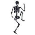 thumbnail image 4 of Happydeer Life Size Imitation Skeleton, 64.96" Black Skeleton with Hanging Hole Full Body Realistic Human Bones with Posable Joints, Halloween Pose Skeleton Prop Decoration, 4 of 6
