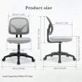 thumbnail image 3 of Chaise de Bureau à Dossier Bas pour la Maison, Chaise de Direction Sans Accoudoirs à Hauteur Réglable pour Ordinateur avec Roulettes Pivotantes pour Travailler, Étudier, Jouer, 3 of 10