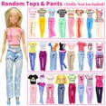 thumbnail image 6 of ZITA ELEMENT 11.5 inch Girl Doll Clothes Set - 36 Pcs Fashion Outfits | 10 Mini Dresses, 3 Fashion Dresses, 3 Top & Pants  Sets, 10 Shoes, 10 Necklaces | Casual & Stylish Doll Clothes & Accessories, 6 of 7
