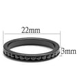 thumbnail image 4 of RareGem 3W1138 - IP Light Black (IP Gun) Brass Ring with AAA Grade CZ in Light Gray, 4 of 5