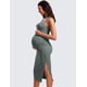 thumbnail image 3 of Vestido CRZ YOGA Butterluxe sin mangas con escote cuadrado en gris salvia Talle S, 3 of 7