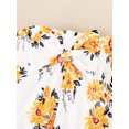 thumbnail image 4 of CARETOO Baby Girls Toddler Girl Casual Clothes Long Sleeve Ruffle Top Floral Pant Headband 3Pcs 1-5T, 4 of 9