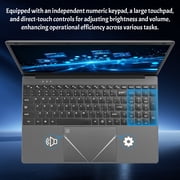 SANPTENT 15.6 Laptop Windows 11 Pro, Intel Core i3, 24GB RAM, 256GB SSD, 1080p FHD Display, Backlit Kerboard, Fingerprint, WiFi5, Bluetooth5, Webcam, Mini-HDMI, TF Card Slot