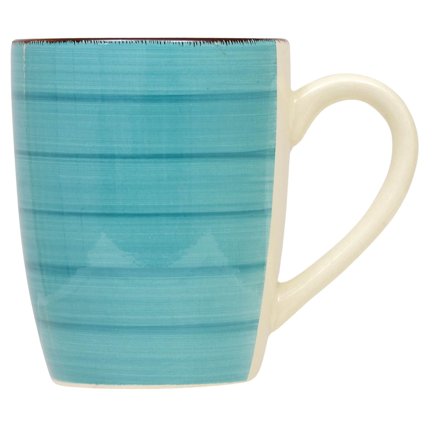 Royal Norfolk Turquoise Swirl Stoneware 4 Pack Plates