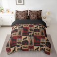 thumbnail image 2 of jejeloiu Rustic Wesetrn Aztec 7pcs Bedding Comforter Set,Jungle Moose Bear Queen Bedding Sets,Country Farmhouse Lodge Queen Sheet Sets For Men Women,Super Cozy Room Decor Reversible, 2 of 8