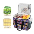 thumbnail image 2 of FORMRS Insulated Cooler Bag 24 Cans Capacity Soft Leakproof Lunch Box with Side Pockets, Yellow Wavy Plaid, 2 of 7
