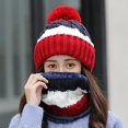 thumbnail image 3 of Winter Fashion Warm Elastic Soft Ear Protection Knitted Scarf Hat Fleece Lined Beanie Hat, 3 of 6