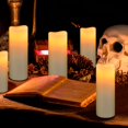 thumbnail image 3 of Set de 9 velas LED sin llama Biyanuo con mando a distancia, color marfil, 3 of 7