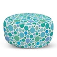 thumbnail image 1 of Polka Dots Pouf Cover with Zipper, Pastel Big Little Circles Polka Dots Mosaic Artist Creativity Design, Soft Decorative Fabric Unstuffed Case, 30" W X 17.3" L, Sea Green Turquoise, by Ambesonne, 1 of 5