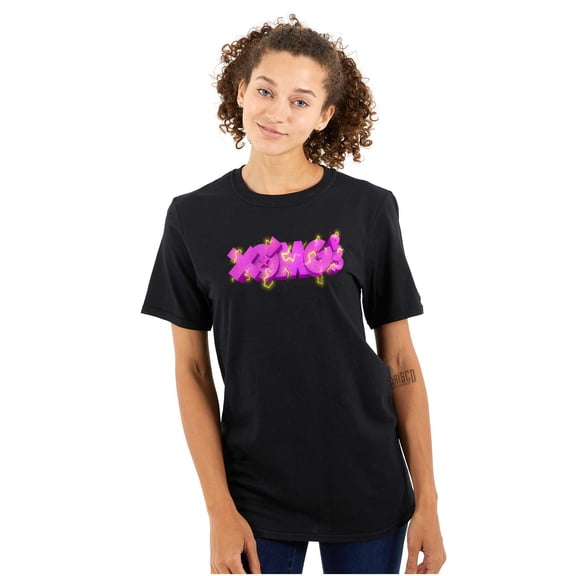 XOMG POP Electric Lighting Bolt Logo Women's Graphic T Shirt Tees Brisco Brands S