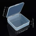 thumbnail image 2 of 8pc Polypropylene(PP) Plastic Boxes Bead Storage Containers with Hinged Lid Square Clear 11.5x11.5x3.5cm, 2 of 7