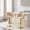 Gold + Beige, variant on Bar Stools Set of 2, Adjustable Velvet Swivel Bar Chairs, Puffy Bubble Chair Ball Chain Chair with Gold Legs, for Kitchen Island & Home Bar - Beige
