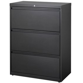 Hl8000 Series 42 Inch Wide 3 Drawer Lateral File Cabinet Black