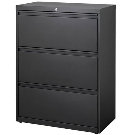 Hl8000 Series 36 Inch Wide 3 Drawer Lateral File Cabinet Black