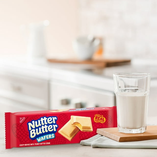 NUTTER BUTTER Peanut Butter Wafer Cookies, 10.5 oz (Pack of 2)