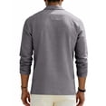 thumbnail image 6 of Generic Mens Linen Henley Shirts Casual Long Sleeve V Neck Polo T-Shirts Button Down Loose Collar Beach Tops, 6 of 7