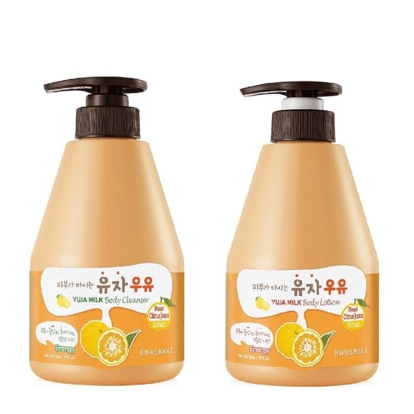 Set de cuidado de la piel WELCOS Kwailnara Yuzu Milk Body Lotion & Wash