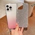 thumbnail image 4 of Compatible with iPhone 13 Pro Max Clear Case, Luxury Glitter Gradient Cute Bling Clear Phone Case for Women Girls Soft TPU Shockproof Camera Protective Back Cover Case - Pink, 4 of 11