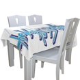 thumbnail image 2 of EREHome Text Art Blue Tablecloth 60x104 inches, 2 of 4