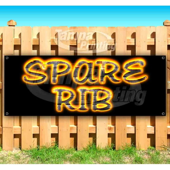 Spare Rib 13 oz Vinyl Banner With Metal Grommets