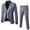 Gray, variant on Abomasnow Men's 3 Piece Slim Fit Suit Set Business Formal One Button Blazer Solid Suit Jacket Tank Pants Tuxedo Set for Wedding Prom Work Office
