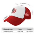 thumbnail image 5 of Casquettes de Camionneur DC Defenders Rouges Taille Unique Ajustable Snapback, 5 of 5