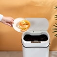 thumbnail image 4 of Cubo de Basura Inteligente para Cocina Casa Hogar Inteligente Cubo de Basura Papelera BañO Sensor AutomáTico Cubo de Basura Blanco 15L, 4 of 8
