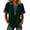 Dark Green #022, variant on Womens Patchwork Collared Dressy Tops Denim V Neck Western Shirts Splicing Buttons Decor Casual Blouses Navy 2XL