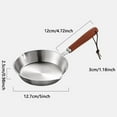 thumbnail image 2 of Mini Stainless Steel Induction Frying Pan Skillet Non Stick Wood Handle Kitchen Cookware For Eggs, 2 of 3
