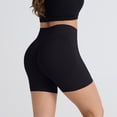 thumbnail image 4 of WULMLEO ButterLuxe Biker Shorts 6" - High Waisted Workout Running Volleyball Spandex Yoga Womens Black M, 4 of 5