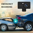 thumbnail image 4 of Danhjin Dash Cam Dash Cam 1080P Hd Dvr Car Driving Recorder 4 Inch Ips Screen Dashboard Camera 170° Wide Angle,Loop Recording, Channel Front And Inside Dash Cam, 4 of 9