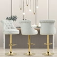 thumbnail image 3 of VIOLHEDO 2 Set Velvet Swivel Bar Stool with Adjustable Height and Comfortable Cushioned Seat, 3 of 6