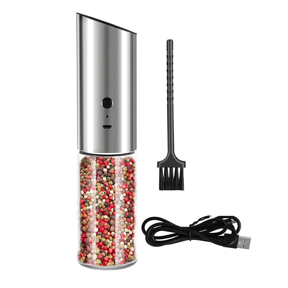 1 Piece Salt and Pepper Mill Electric USB Spice Mill Rechargeable