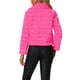 thumbnail image 3 of Chaqueta corta de pelaje sintético con cuello de solapa para mujer Inspire Chic, color rosa caliente, talla XS, 3 of 6