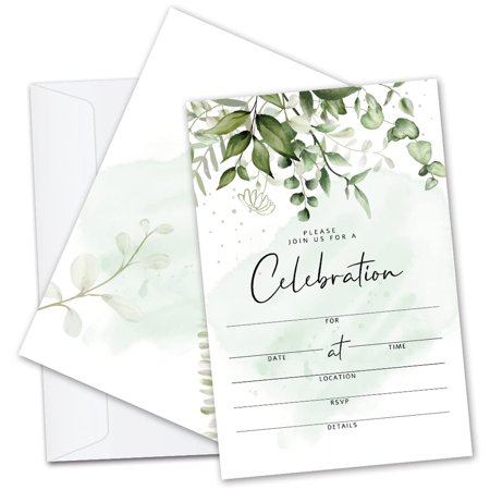 Elegant Wedding Invitation Set, Fill-in Bridal Shower Cards, Engagement Invites with Envelopes, Minimalist Design for Seamless Wedding Planning and Celebrations