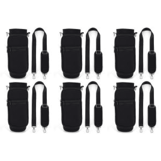 Botella de agua con funda de neopreno de 1000 ML con correa ajustable, black