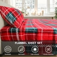 thumbnail image 4 of Gogreen Flannel Sheet Set Christmas Printed 4PC Deep Pocket Full Sheet Set Fit 16", Breathable Super Soft Full Size Sheet Set, Luxury Hotel Style Home Decor Full Bed Sheet Set, Gift for Women, Men, 4 of 10