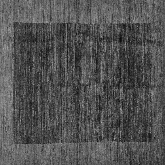Ahgly Company Indoor Square Abstract Gray Modern Area Rugs, 7' Square