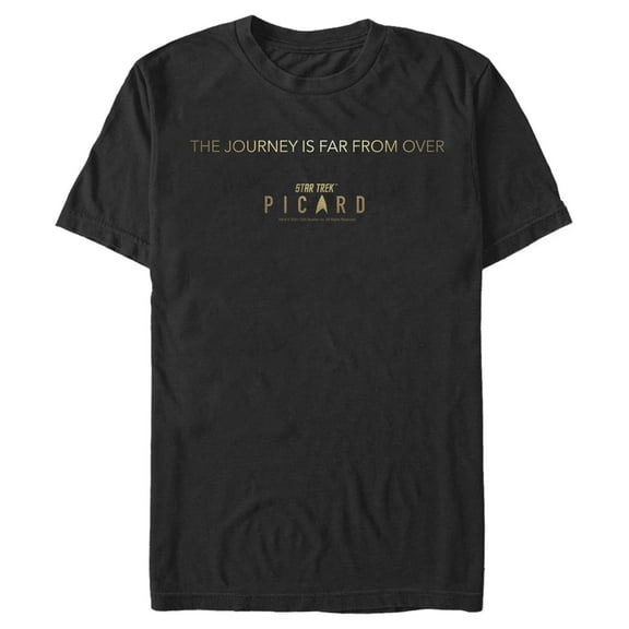 Men's Star Trek: Picard The Journey Is Far From Over Picard Graphic Tee Black 2X Large