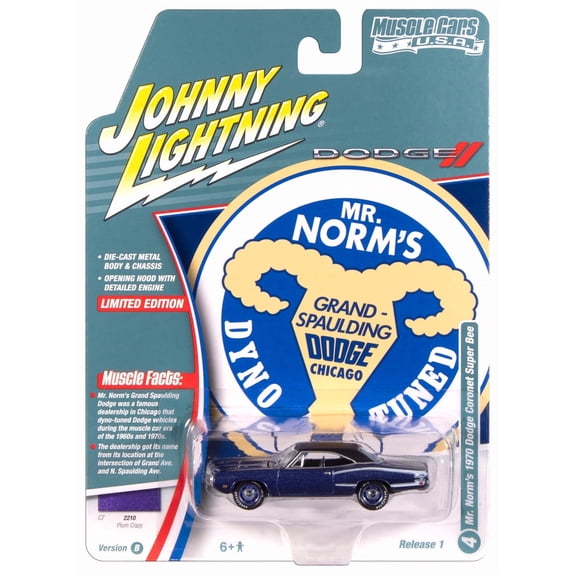 Johnny Lightning Jlmc034 Muscle Car Ver B Mr. Norms 1970 Dodge Coronet Super Bee