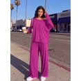 thumbnail image 5 of MINTREUS Women's Pajama Set Long Sleeve Sleepwear Set Soft Two Piece Matching Set with Pockets, 5 of 6