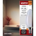 thumbnail image 2 of Satco S12158 LED B11 Light Bulbs 4.5W 120V 3000K Frosted Finish E12 Candelabra Base Dimmable WET Location (6 Pack), 2 of 14