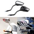 thumbnail image 3 of Espejos Motocicleta Ehuebsd 1 Par Retrovisor Cromado Garra Mano Esqueleto negro, 3 of 8