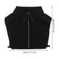 thumbnail image 2 of TABLETREANDS Collar Falso De Media Negro Desmontable En Poliéster Para Estilo, 2 of 7