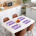 thumbnail image 3 of Purple Glitter Print Placemats Set of 4 Kitchen Dining Table 18"x12" Crown Decor Place Mats Diamond Print Table Place Mats Pastel Washable Fabric Decoration Table Mats Placemat(No Glitter), 3 of 4