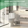 thumbnail image 5 of SUPERFLO 600W Macerator Pump, Macerator Sewerage Pump For Basement Toilet Pump System, Macerating Pump With 4 Water Inlets For Laundry, Sink, Shower, 5 of 8