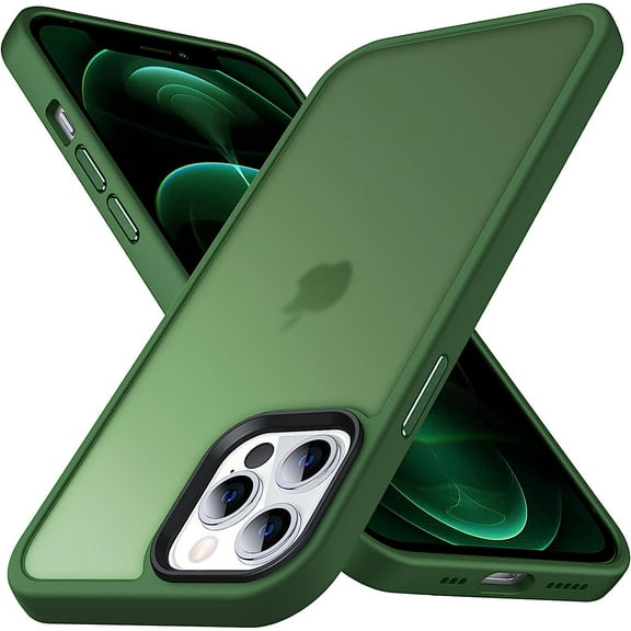 Designed for iPhone 12 Pro Max Case, [Support Wireless Charging] Soft Silicone Slim Anti-Scratch Phone Case for iPhone 12 Pro Max 6.7 inch, Green