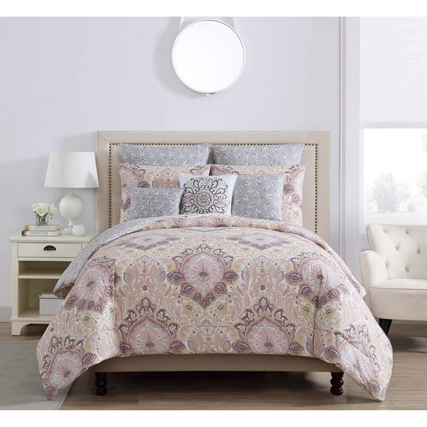 Mainstays Multicolor Damask Medallion Talon 8-Piece ...